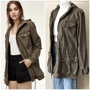 Aritzia Talula Trooper Women’s Army Green Military Style Cotton Utility Jacket‎